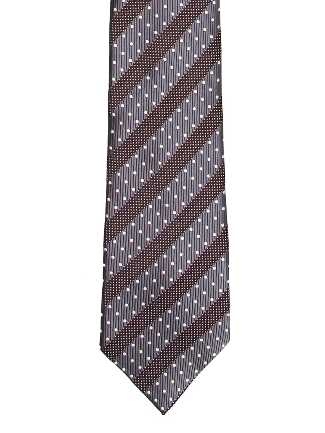 

Tossido Grey Striped Broad Tie