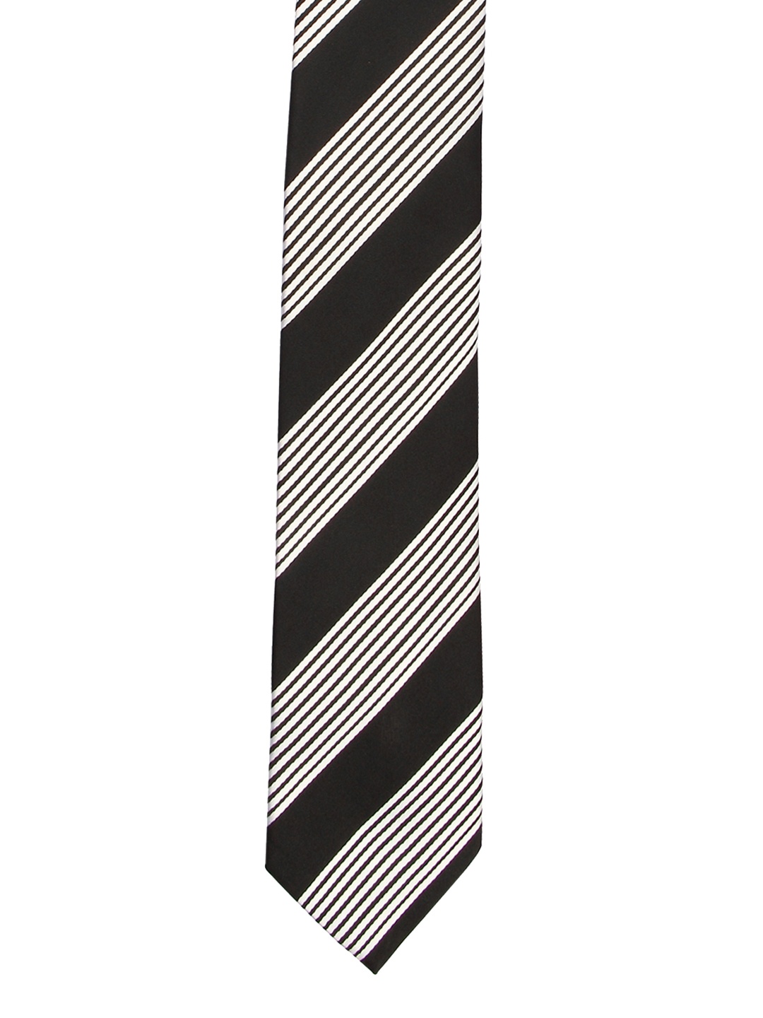 

Tossido Black Striped Broad Tie
