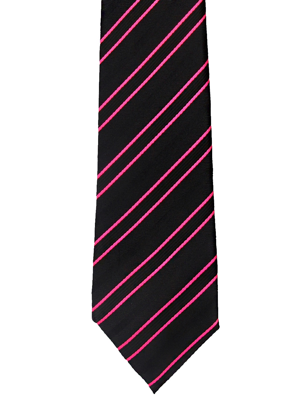 

Tossido Black & Pink Striped Broad Tie