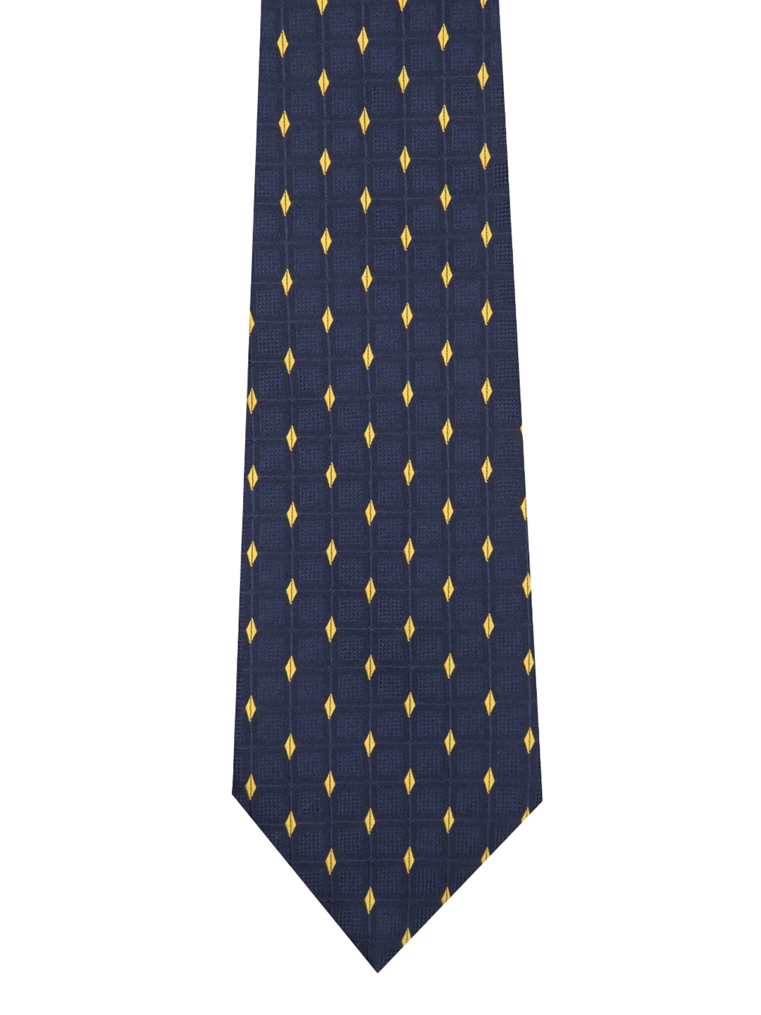 

Tossido Navy Blue Woven Design Broad Tie