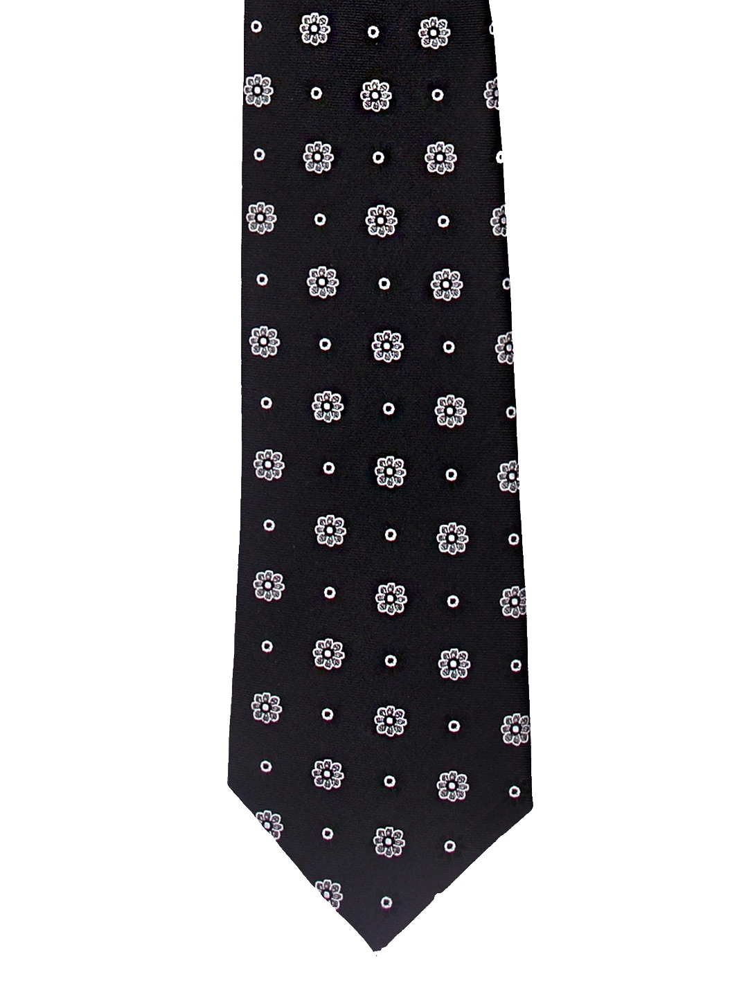 

Tossido Black Printed Broad Tie