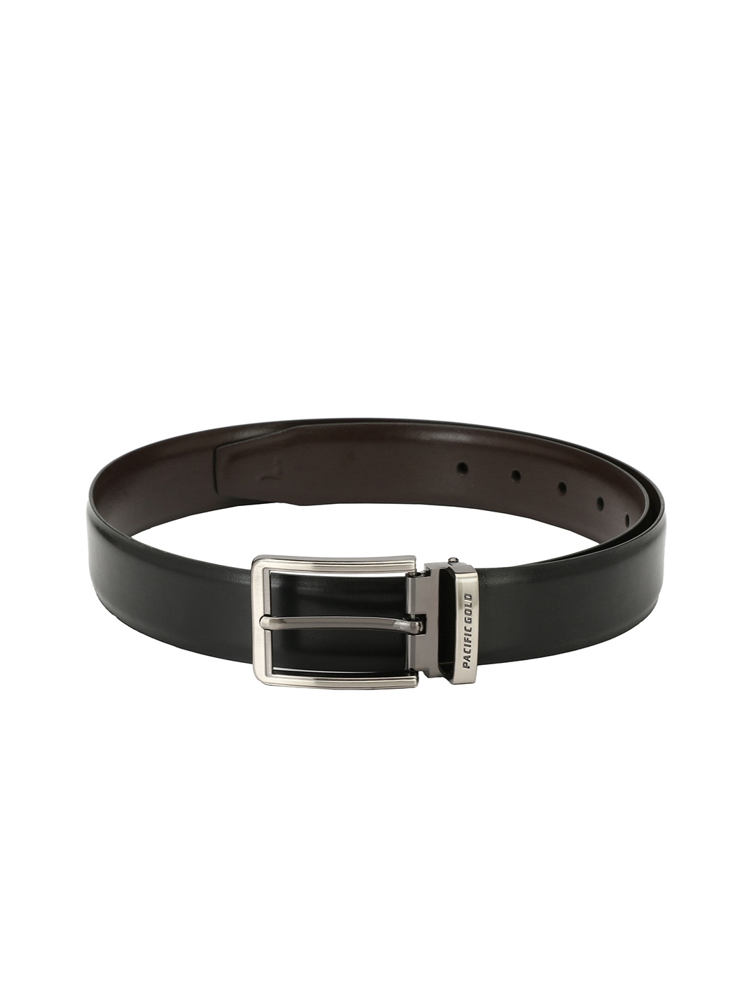 

Pacific Gold Men Black & Brown Reversible Solid Belt