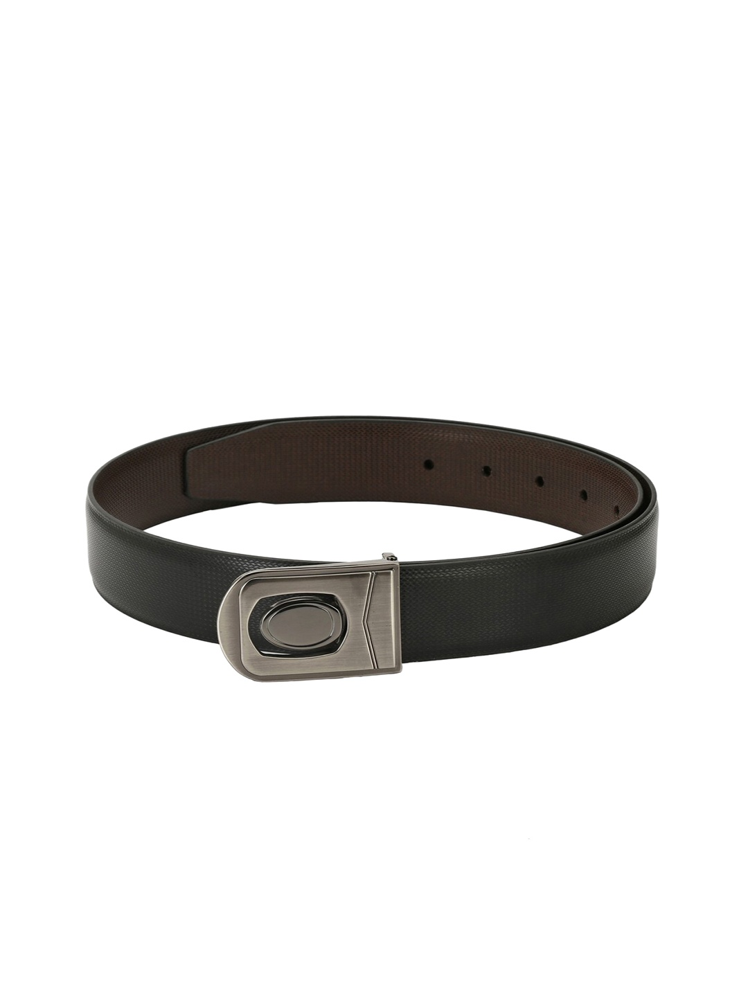 

Pacific Gold Men Black & Brown Solid Reversible Belt