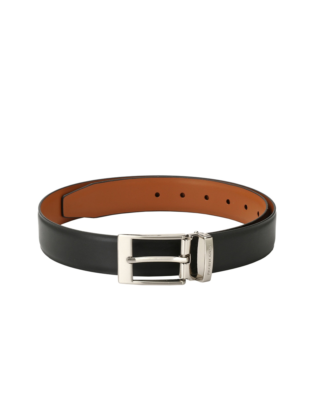 

Pacific Gold Men Black & Tan Solid Reversible Belt