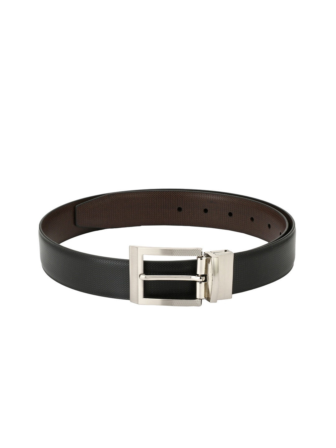 

Pacific Gold Men Black & Brown Solid Reversible Belt