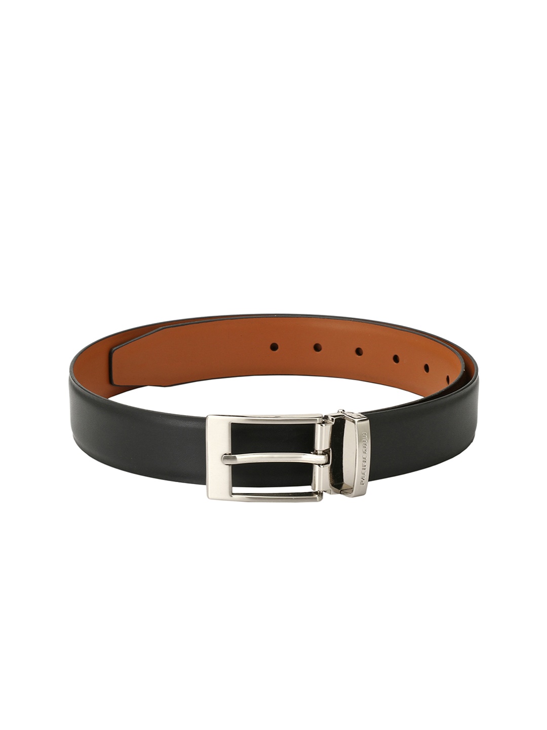 

Pacific Gold Men Black & Tan Solid Reversible Belt