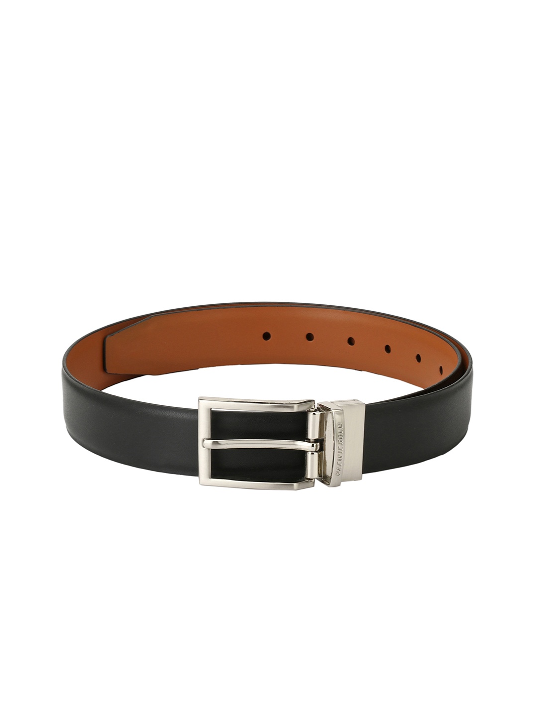 

Pacific Gold Men Black & Brown Solid Reversible Belt