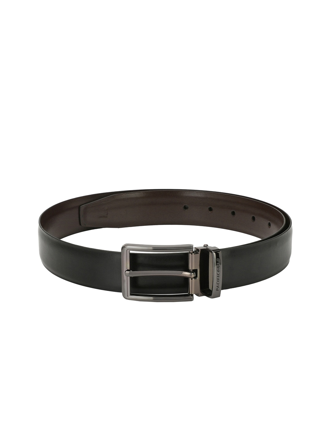 

Pacific Gold Men Black & Brown Solid Reversible Belt