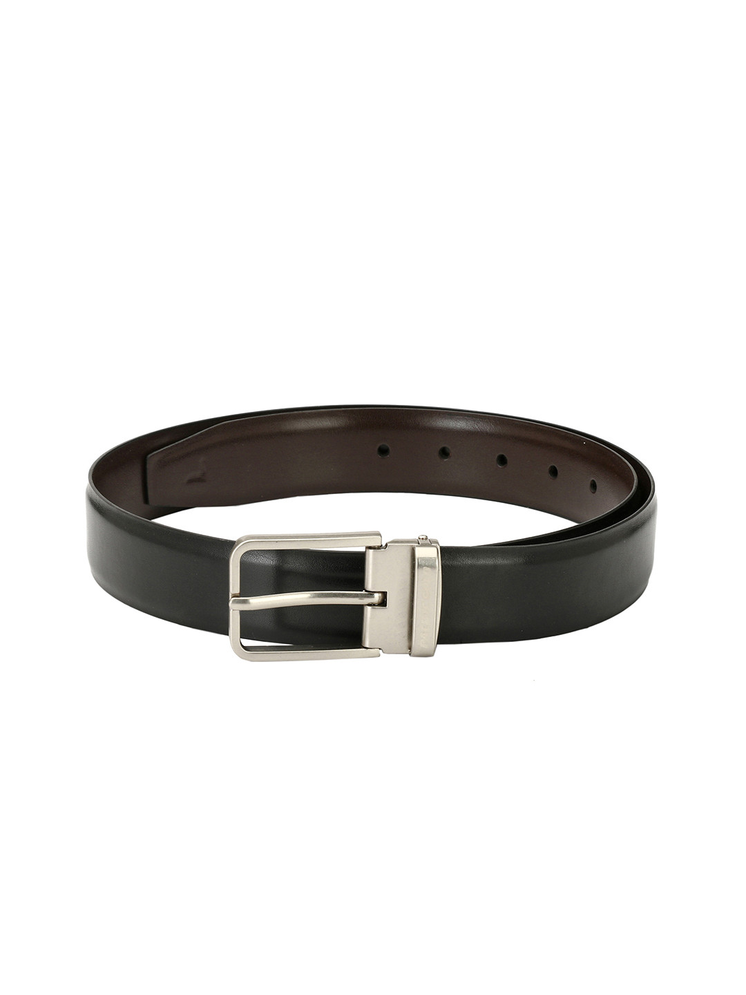 

Pacific Gold Men Black & Brown Solid Reversible Belt
