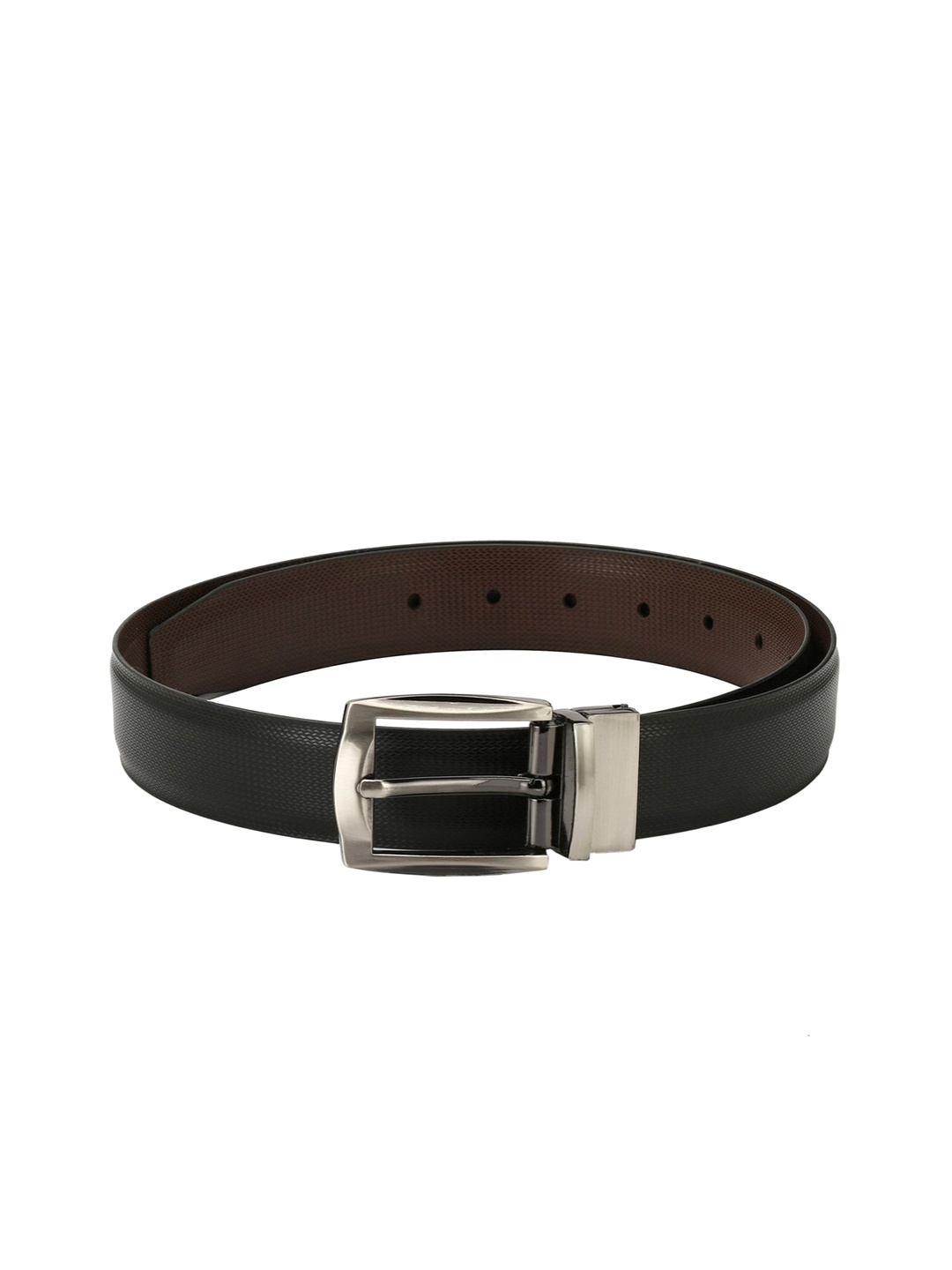 

Pacific Gold Men Black & Brown Solid Reversible Belt