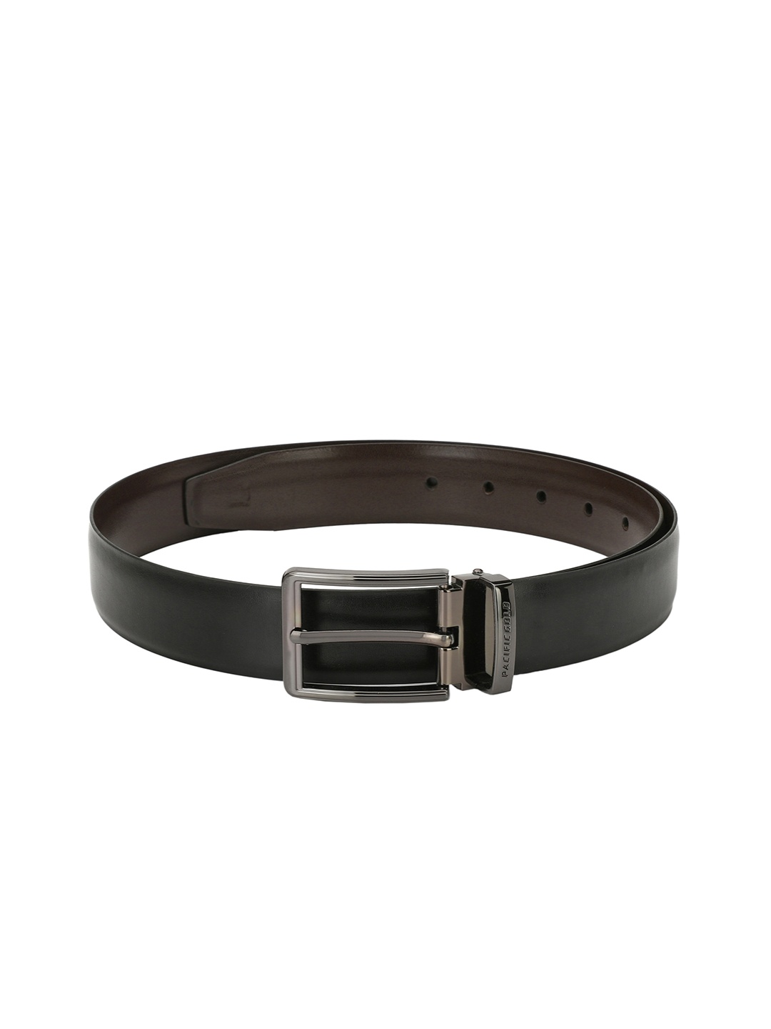 

Pacific Gold Men Black & Brown Reversible Solid Belt