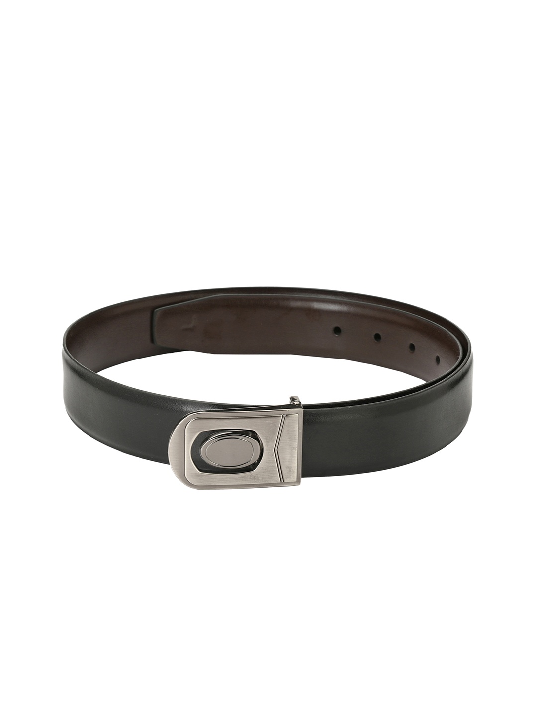 

Pacific Gold Men Black & Brown Solid Reversible Belt