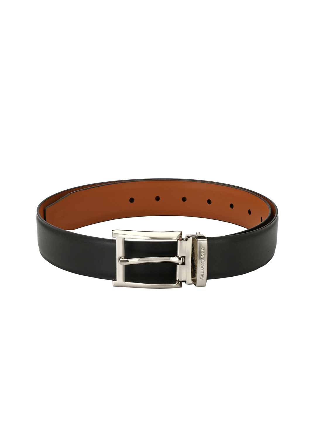 

Pacific Gold Men Black & Brown Solid Reversible Belt