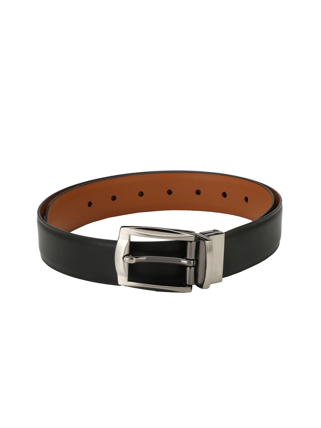 

Pacific Gold Men Black & Brown Solid Reversible Belt