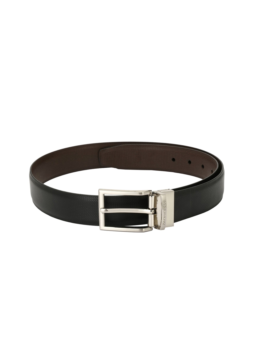 

Pacific Gold Men Black & Brown Solid Reversible Belt