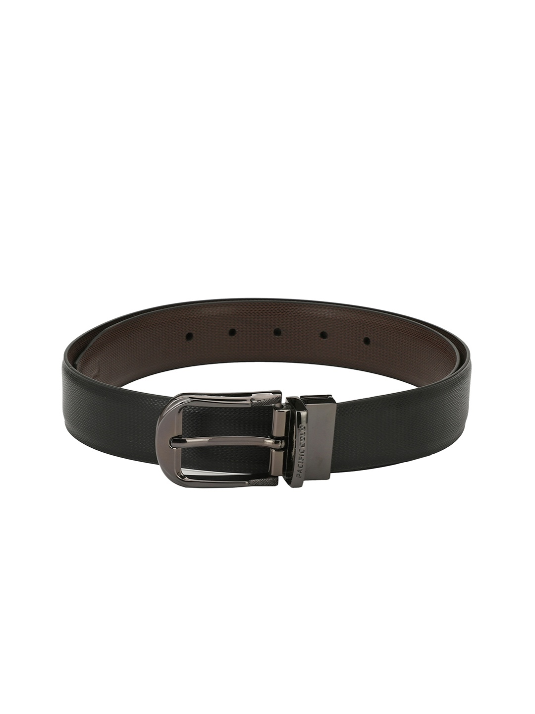 

Pacific Gold Men Black & Brown Reversible Solid Belt