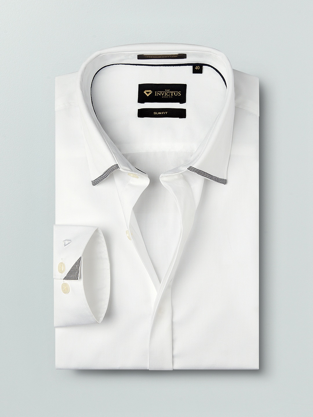 

INVICTUS Men White Slim Fit Formal Shirt