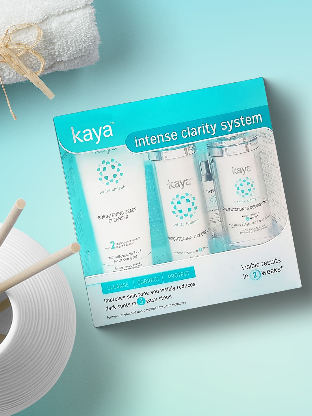 

Kaya Intense Clarity System Skin Care Set To Combat Pigmentation, Blue