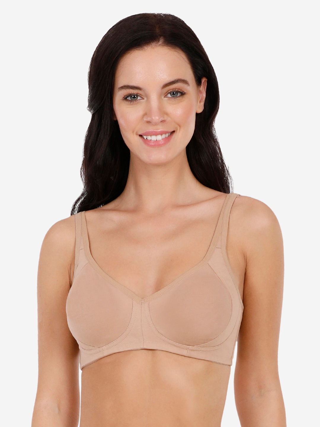 

Amante Solid Non Padded Wirefree Cool Contour Super Support Bra - BRA10421, Nude