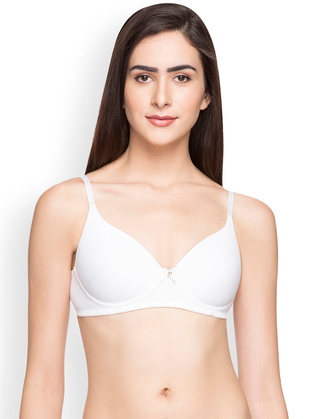 

Candyskin White Solid Non-Wired Lightly Padded Everyday Bra CSB01WH