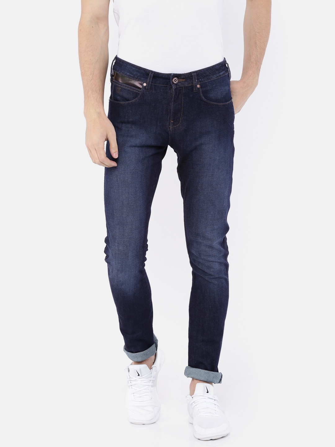 

Wrangler Men Blue Vegas Skinny Fit Low-Rise Clean Look Stretchable Jeans