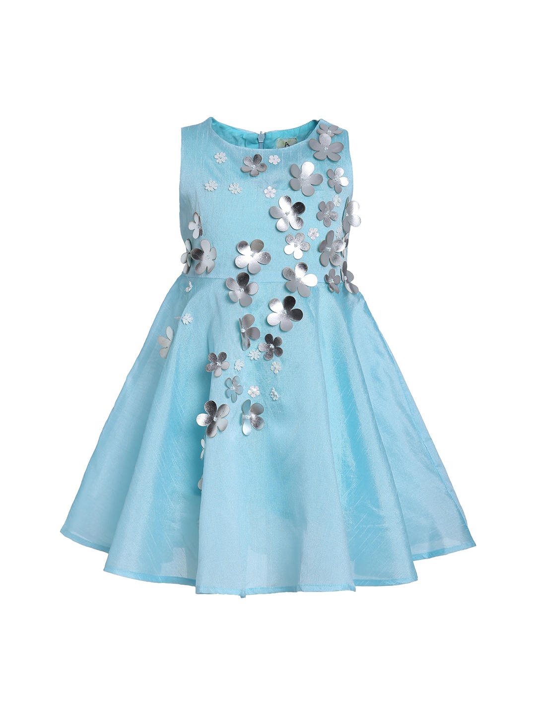 

A Little Fable Girls Blue Embellished Fit and Flare Dress