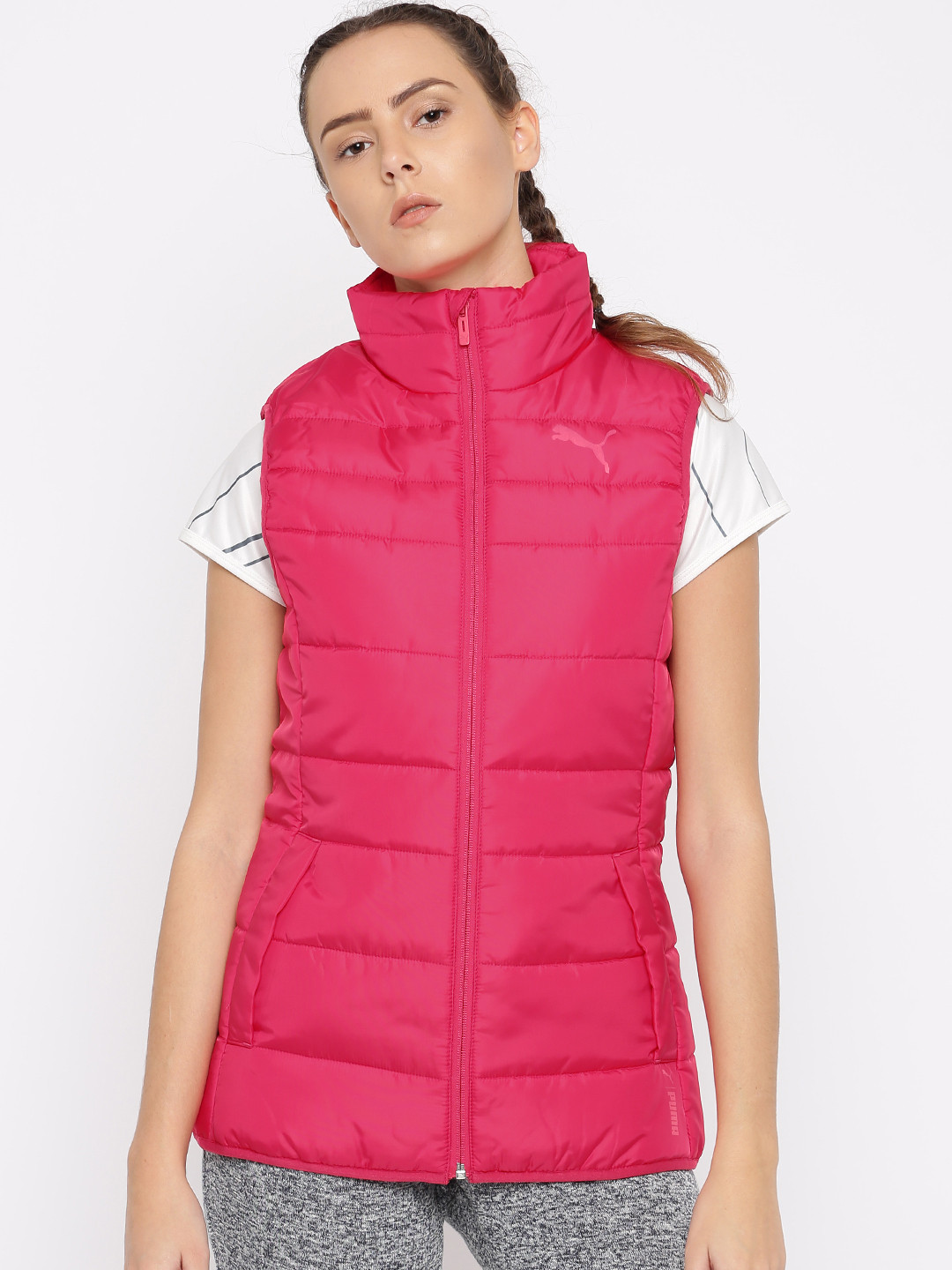 

Puma Women Pink Solid Sporty Jacket