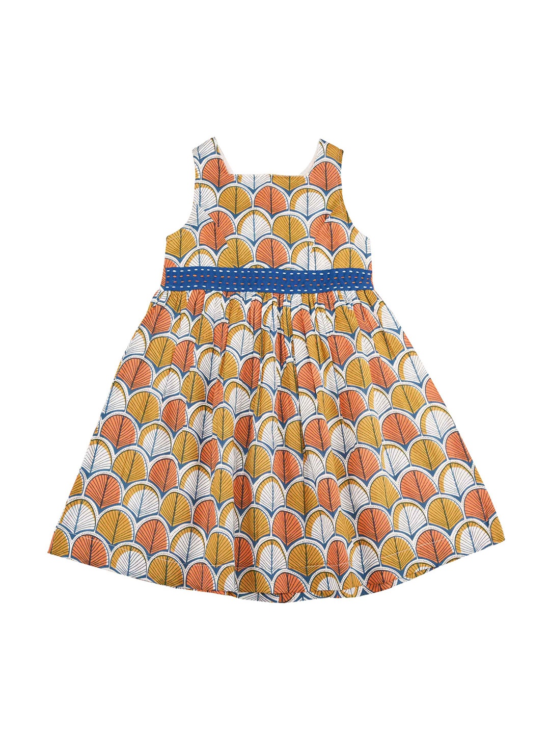 

My Little Lambs Girls Off-White Printed Fit and Flare Dress