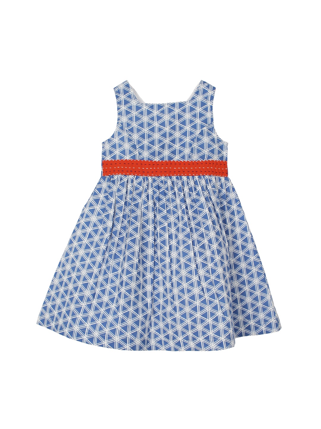 

My Little Lambs Girls Off-White Printed Fit and Flare Dress