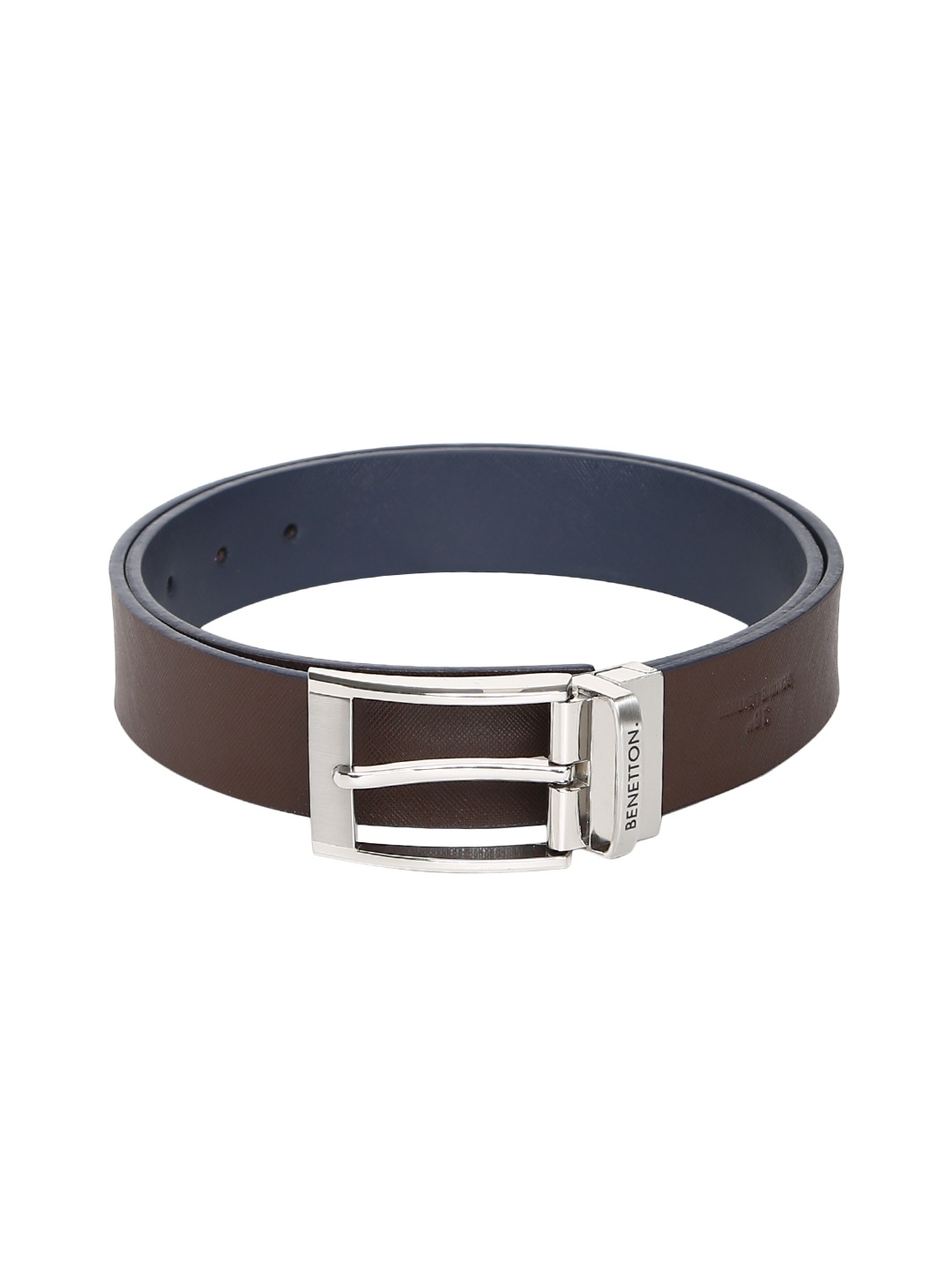

United Colors of Benetton Men Brown & Blue Textured Belt