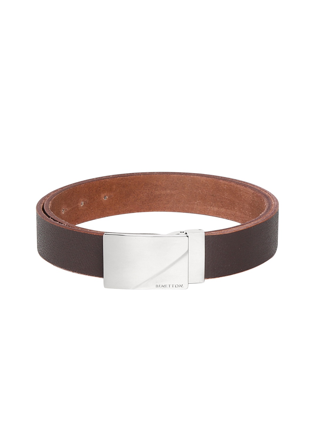 

United Colors of Benetton Men Brown Textured Belt