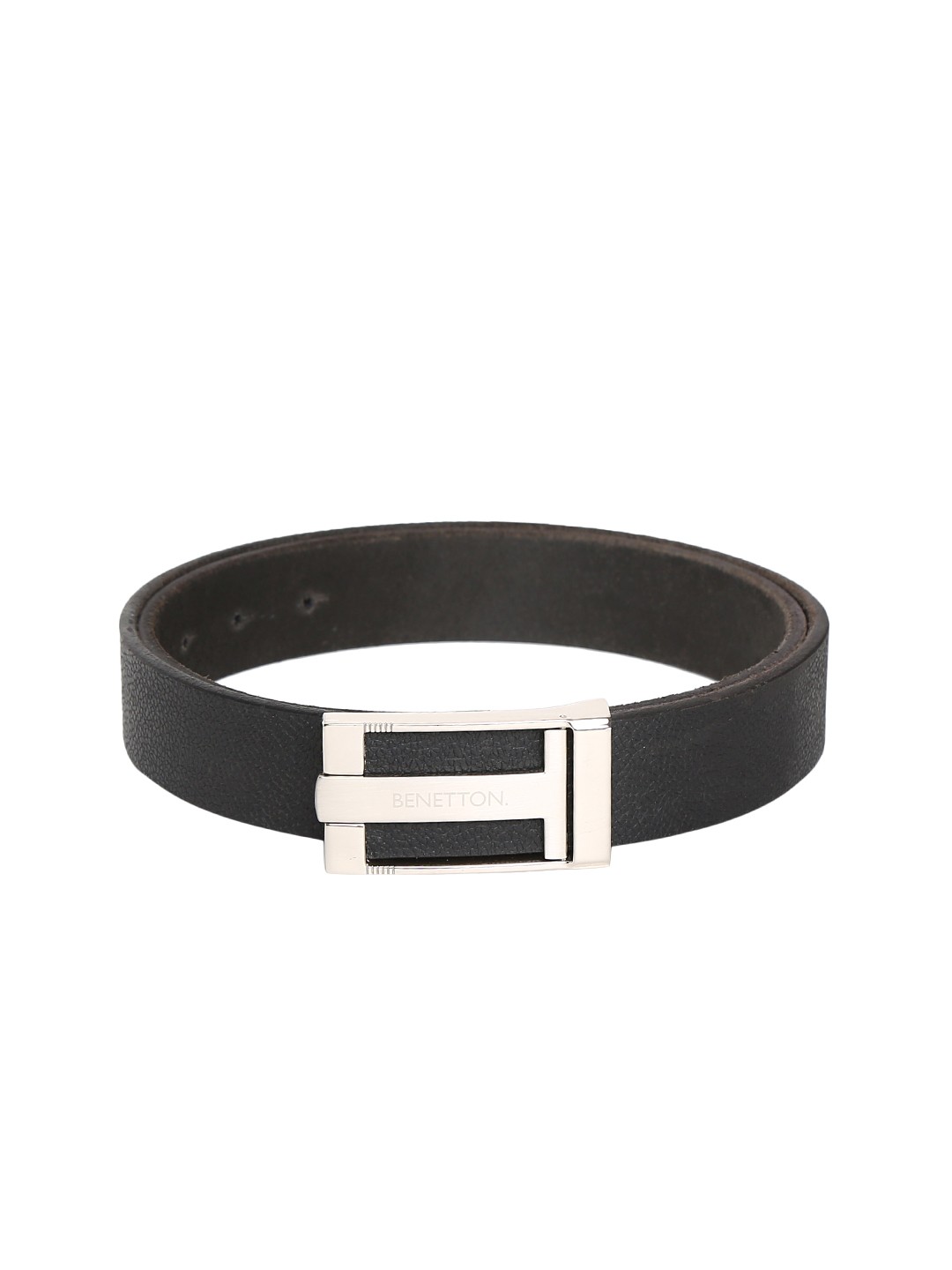

United Colors of Benetton Men Black Solid Belt