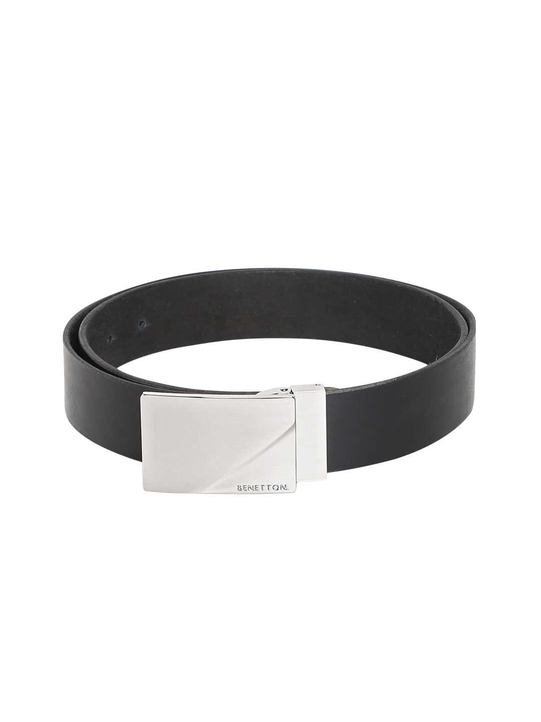 

United Colors of Benetton Men Black Textured Belt
