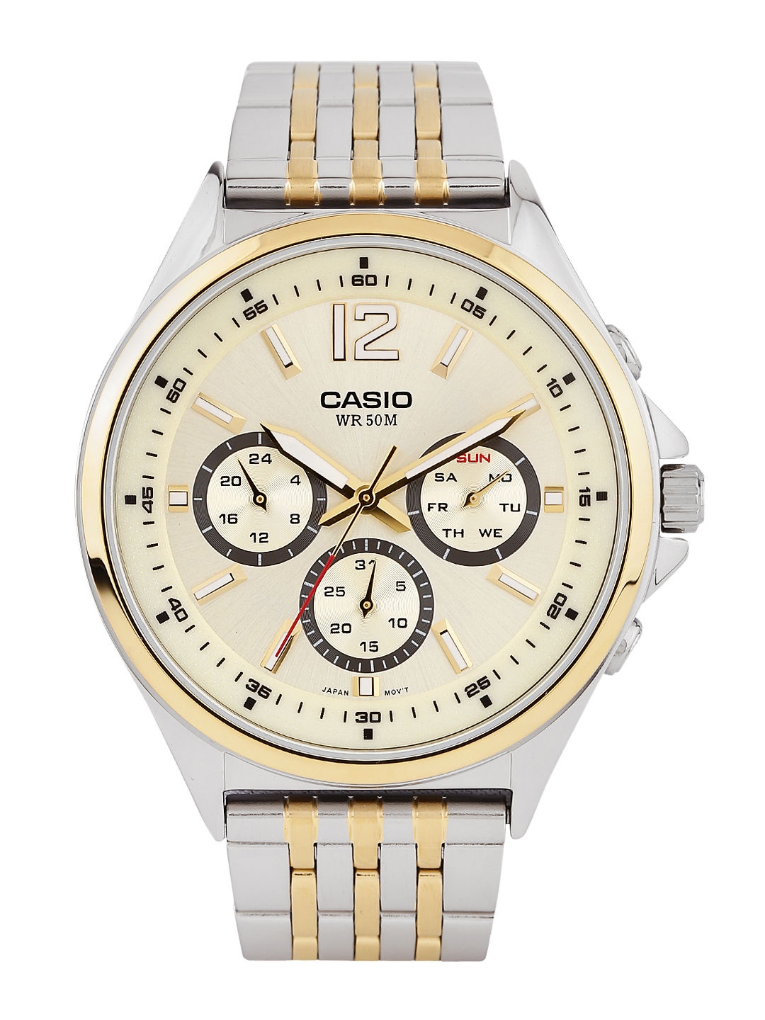 

Casio Enticer Men Multi-Dial Watch MTP-E303SG-9AVDF A960, Gold