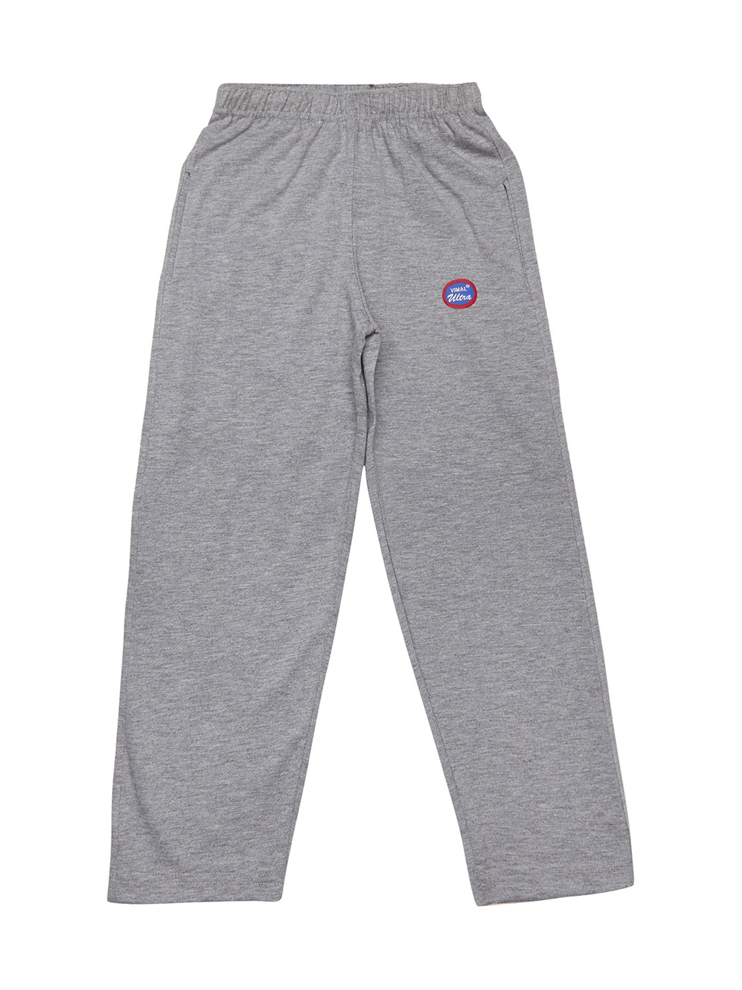 

MACK JONNEY Girls Grey-Melange Solid Slim Fit Trackpants