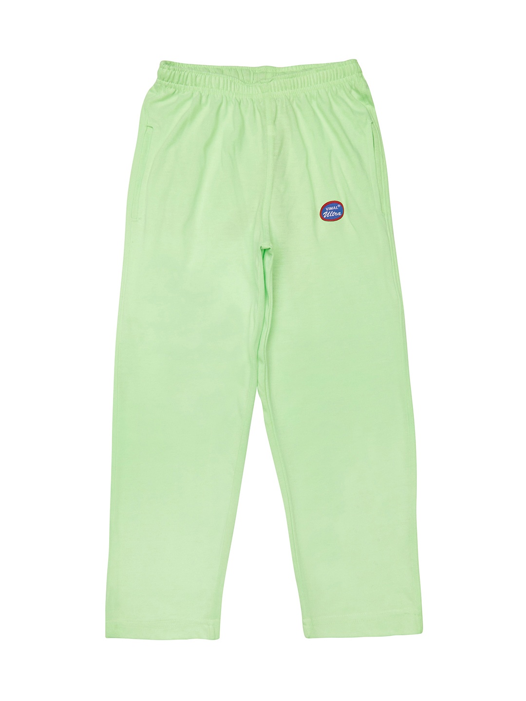 

VIMAL JONNEY Girls Green Solid Slim Fit Trackpants