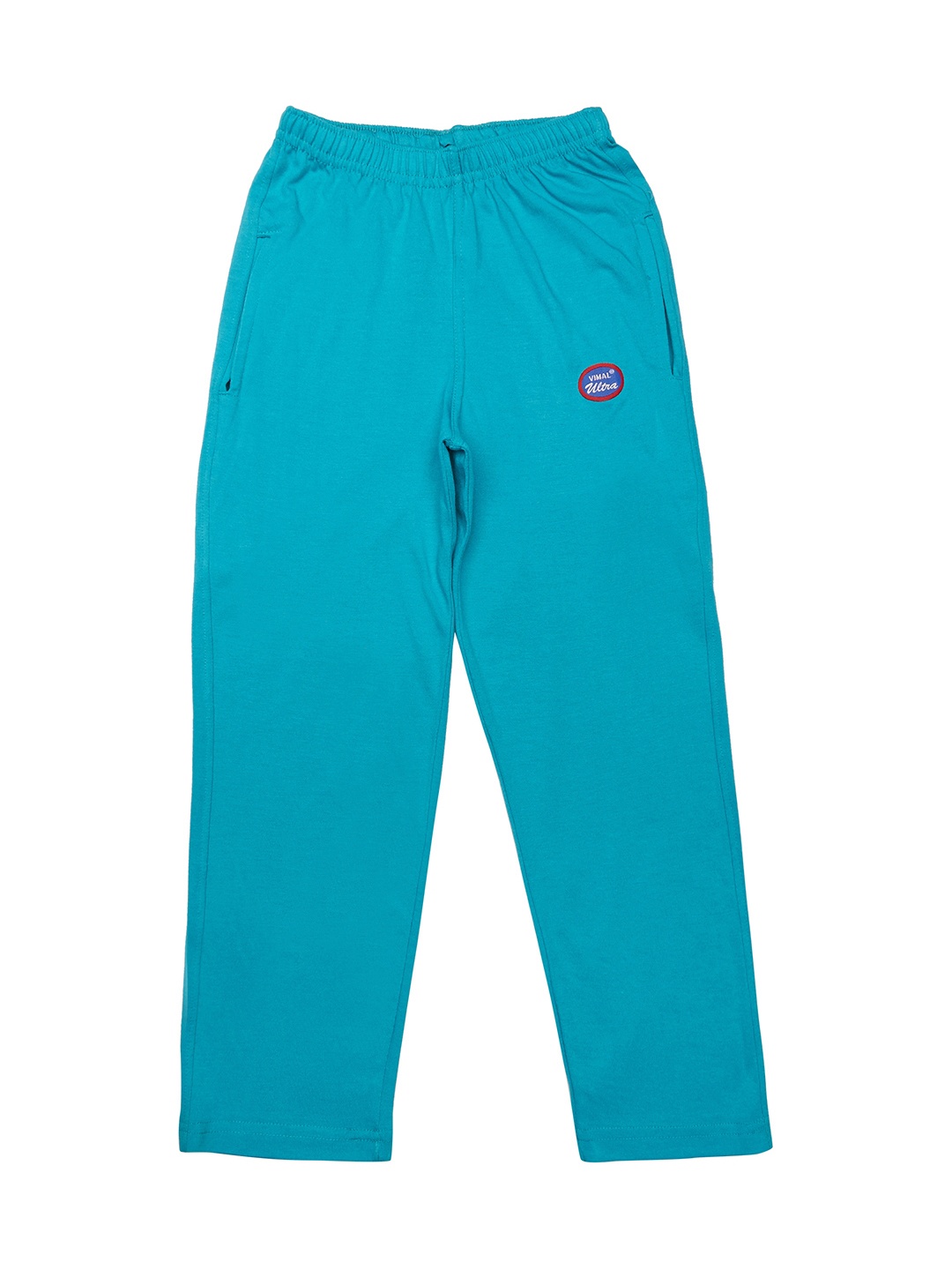 

MACK JONNEY Girls Turquoise Blue Solid Slim Fit Trackpants