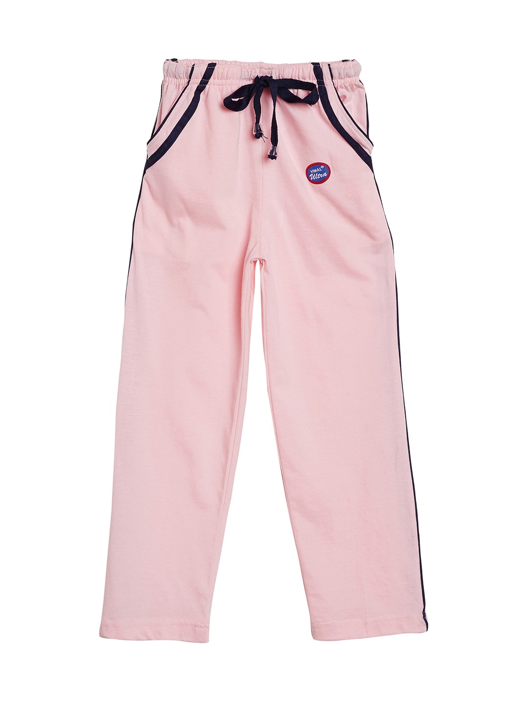 

MACK JONNEY Girls Pink Solid Slim Fit Track Pants