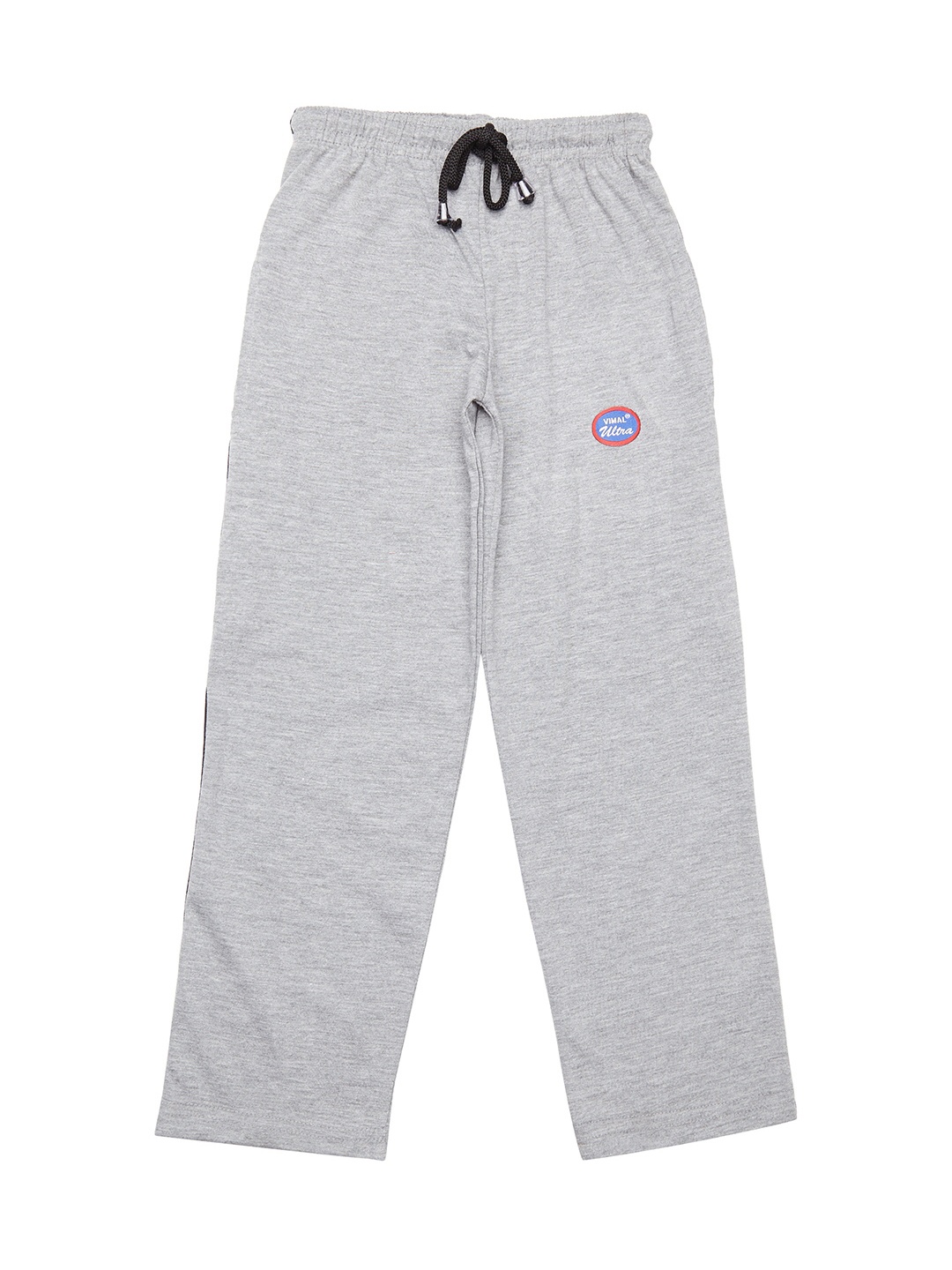

MACK JONNEY Girls Grey-Melange Solid Slim Fit Trackpants