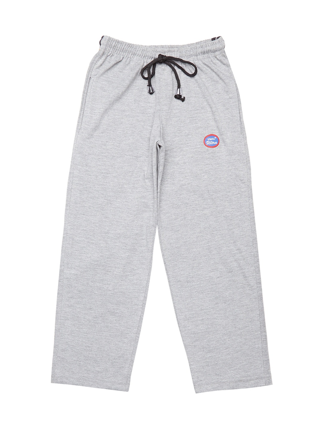 

VIMAL JONNEY Girls Grey-Melange Solid Slim Fit Track Pants