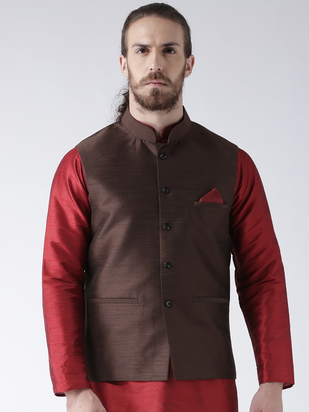 

Deyann Men Brown Nehru Jacket