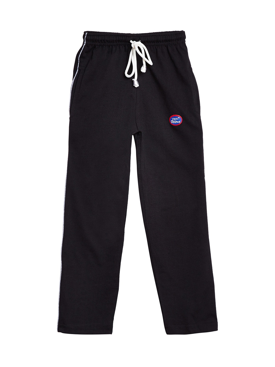 

VIMAL JONNEY Boys Black Solid Trackpants