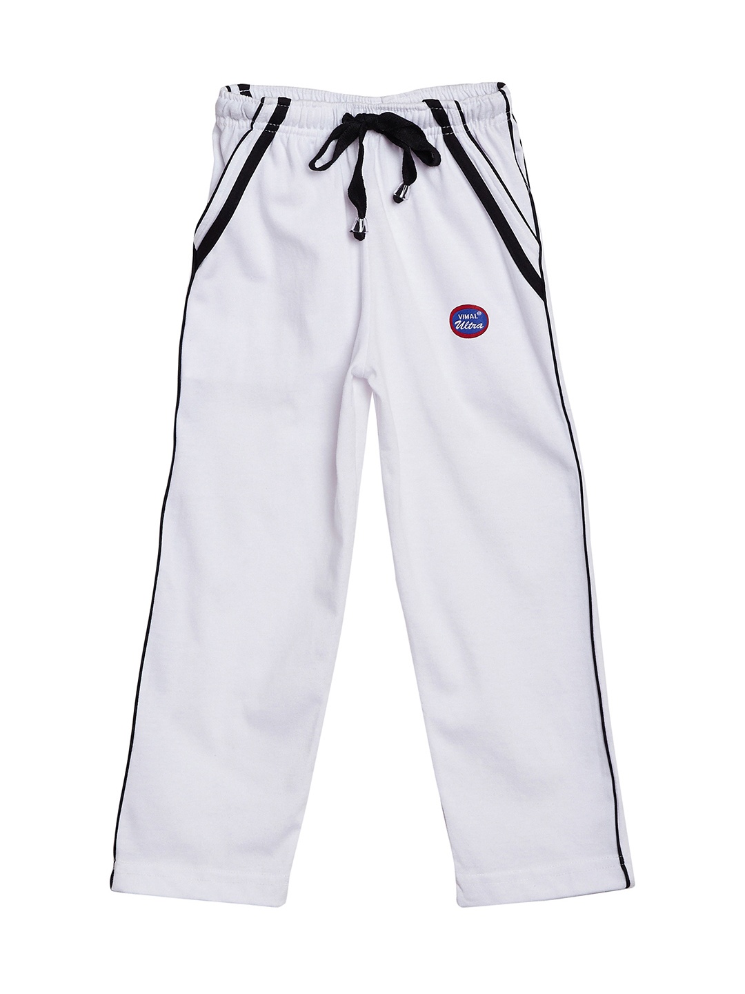

VIMAL JONNEY Boys White Solid Slim Fit Track Pants