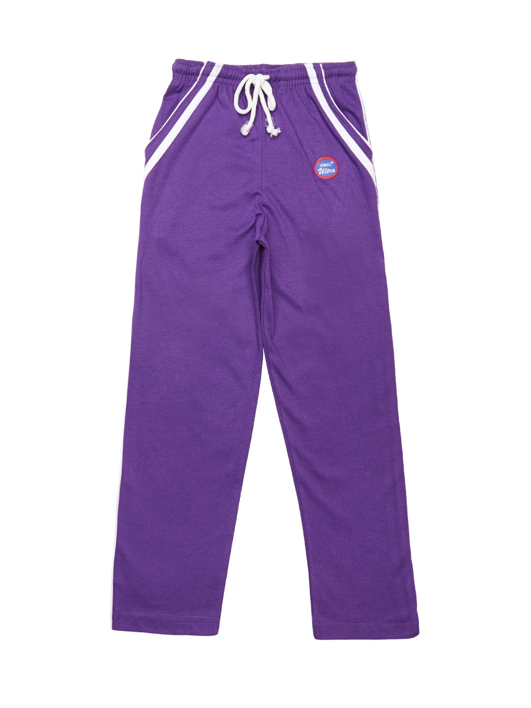 

VIMAL JONNEY Boys Purple Solid Slim Fit Track Pants