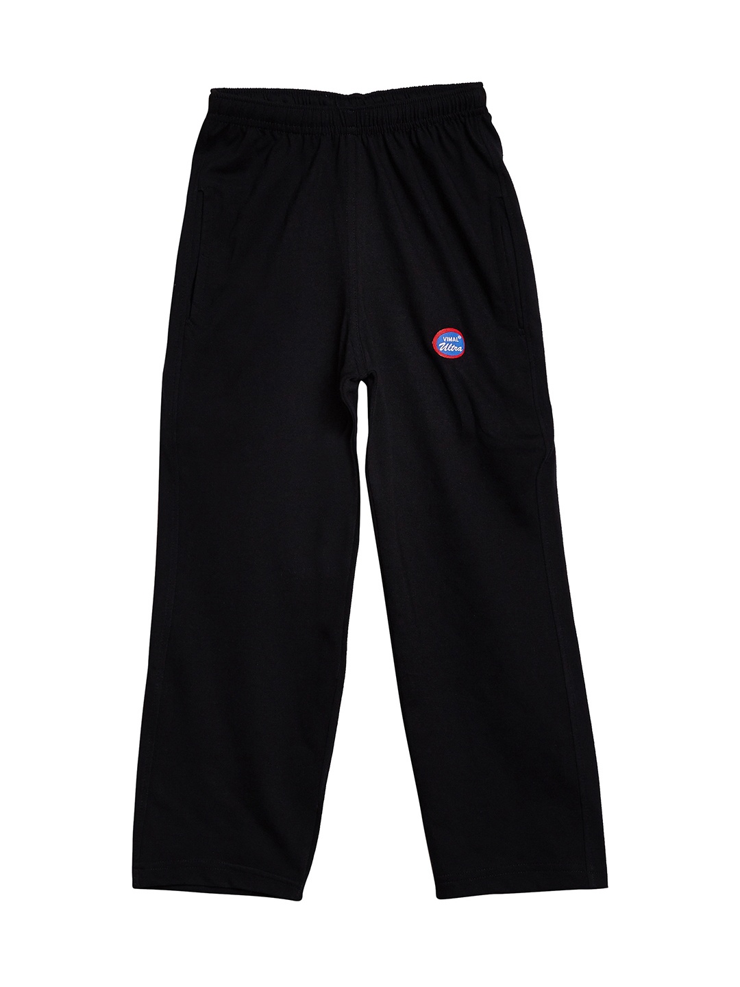 

MACK JONNEY Boys Grey-Melange Solid Trackpants, Black