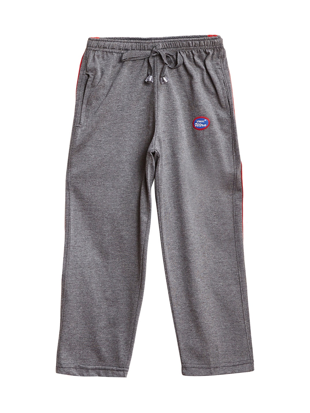 

VIMAL JONNEY Boys Grey Solid Trackpants
