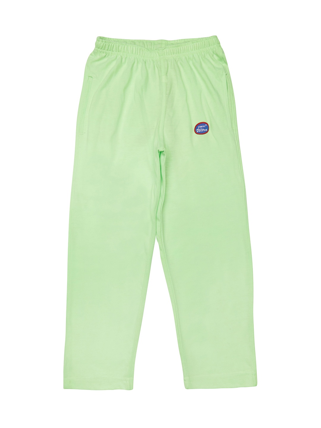 

MACK JONNEY Boys Green Solid Slim Fit Trackpant