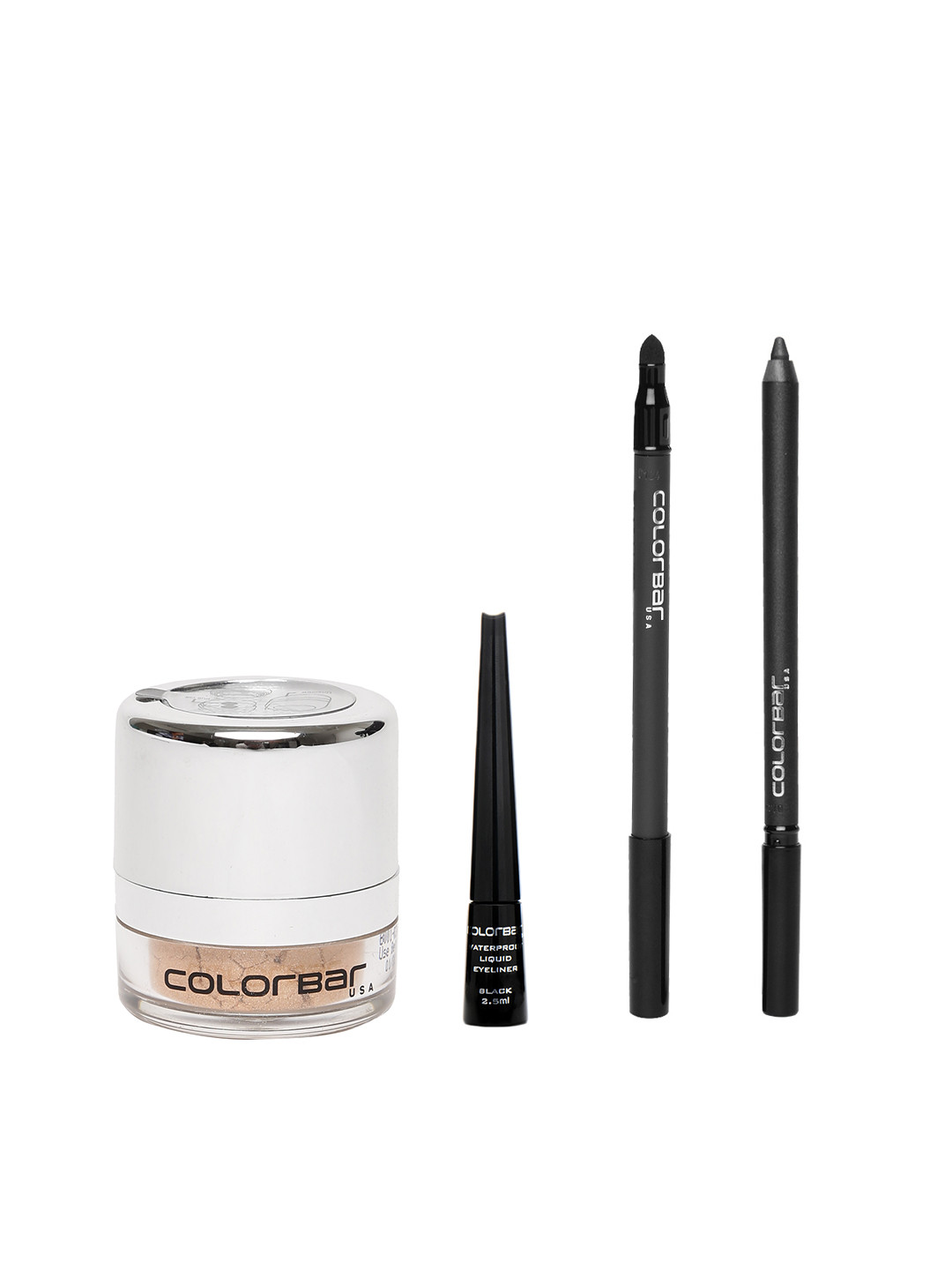 

Colorbar Set of Kajal, Eyeliner & Body Shimmer, Black
