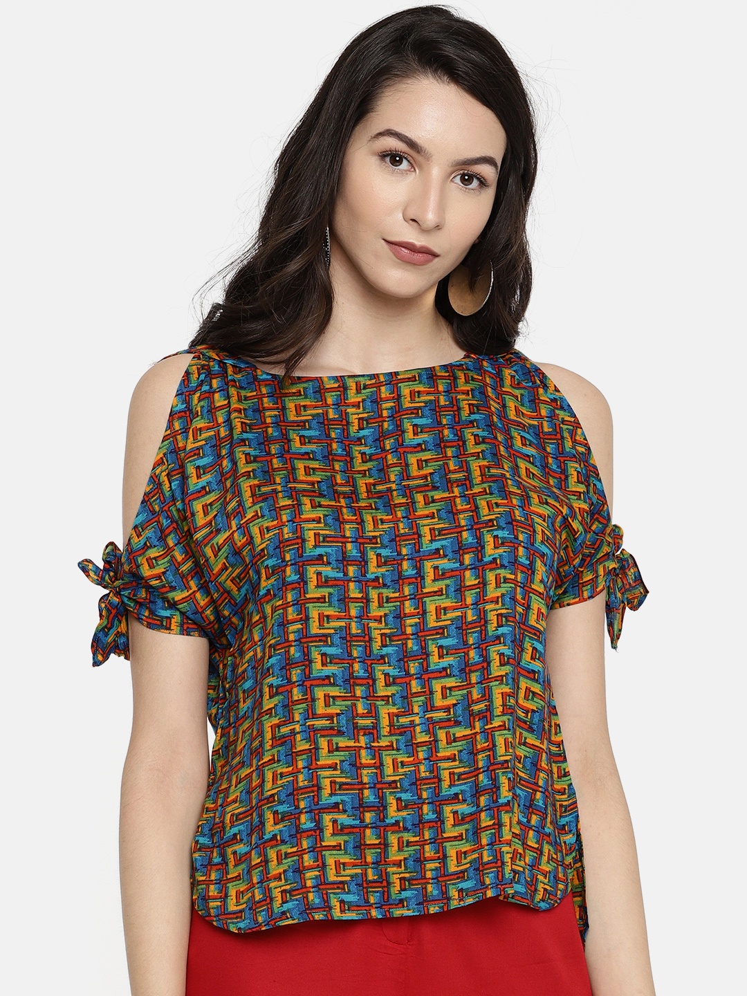 

Global Desi Women Multicoloured Printed Top, Multi