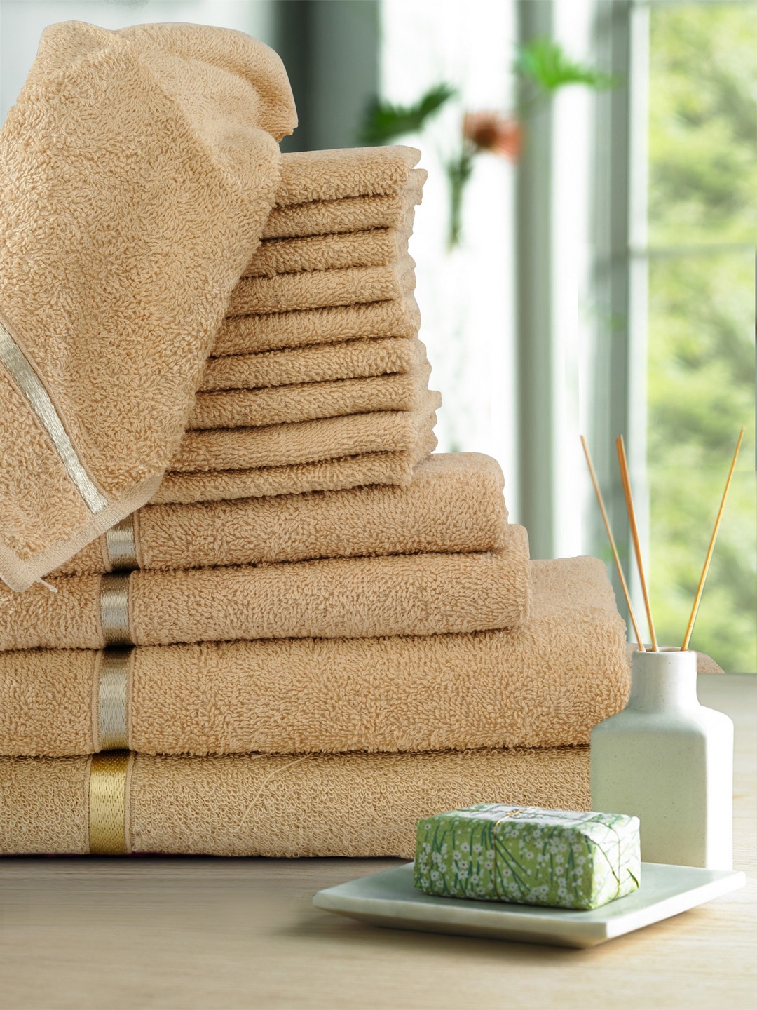 

Story@home Beige Set of 14 450 GSM Towels